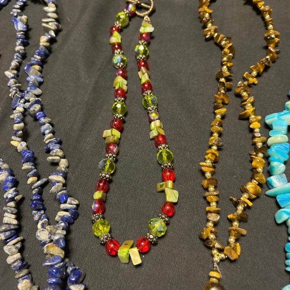 Bundle of 4 Vintage Stone Nugget Fashion Necklaces - Picture 8 of 8